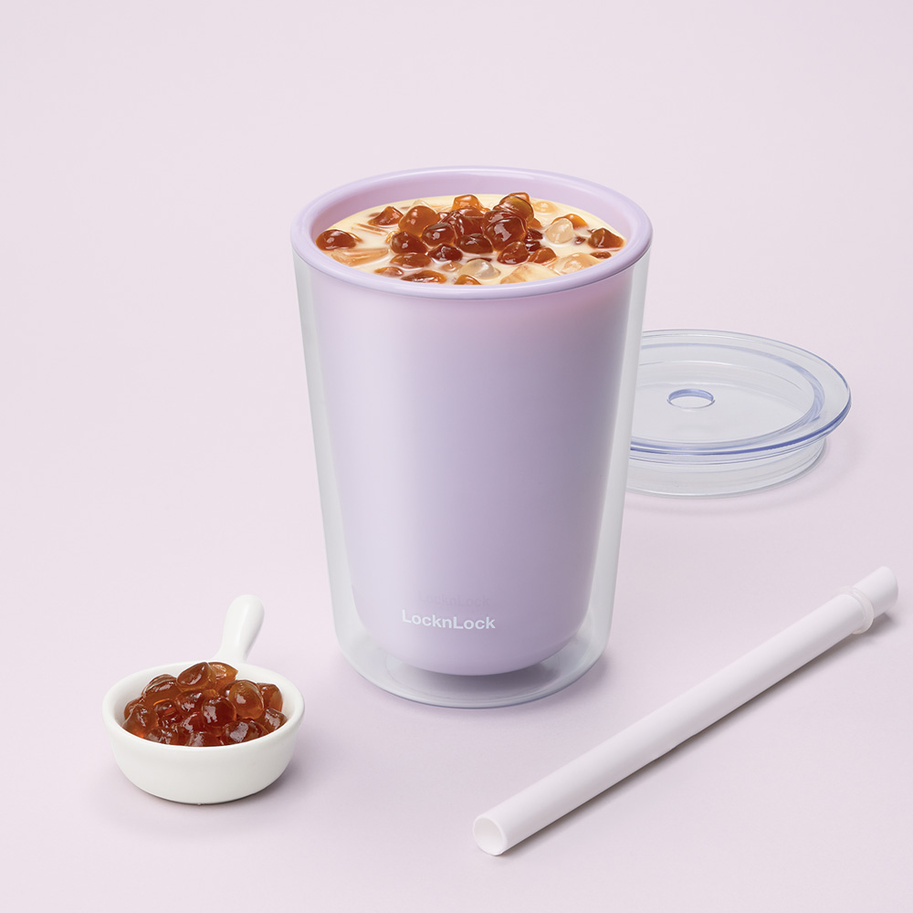 Ly nhựa 2 lớp LocknLock Bubble Tea Cold Cup 720ml Kèm Ống Hút Trân Châu - HAP529, , large image number 6